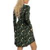 imageLONGYUAN Womens Long Sleeve Dresses Casual Loose Fit Swing Dress Hide Belly with PocketsBlack Sparrow