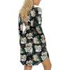 imageLONGYUAN Womens Long Sleeve Dresses Casual Loose Fit Swing Dress Hide Belly with PocketsCostustoot Flblack