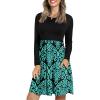 Black-turquoise Floral