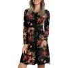 Brown Floral Black