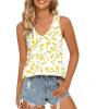 imageLONGYUAN Womens Summer Tank Tops V Neck Sleeveless Shirts S3XLApricot Floret