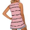 imageLONGYUAN Womens Summer Tank Tops V Neck Sleeveless Shirts S3XLBean Red Stripe