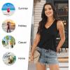 imageLONGYUAN Womens Summer Tank Tops V Neck Sleeveless Shirts S3XLBlack