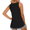 imageLONGYUAN Womens Summer Tank Tops V Neck Sleeveless Shirts S3XLBlack