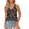 imageLONGYUAN Womens Summer Tank Tops V Neck Sleeveless Shirts S3XLBlack Plum