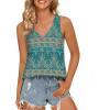 imageLONGYUAN Womens Summer Tank Tops V Neck Sleeveless Shirts S3XLBlue Khaki