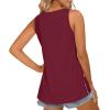 imageLONGYUAN Womens Summer Tank Tops V Neck Sleeveless Shirts S3XLBurgundy