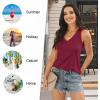 imageLONGYUAN Womens Summer Tank Tops V Neck Sleeveless Shirts S3XLBurgundy