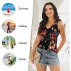 imageLONGYUAN Womens Summer Tank Tops V Neck Sleeveless Shirts S3XLFl Brown Black