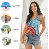 imageLONGYUAN Womens Summer Tank Tops V Neck Sleeveless Shirts S3XLFl Mix Blue