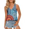 imageLONGYUAN Womens Summer Tank Tops V Neck Sleeveless Shirts S3XLFl Mix Blue