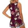 imageLONGYUAN Womens Summer Tank Tops V Neck Sleeveless Shirts S3XLFl Wine Red