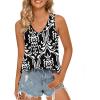 imageLONGYUAN Womens Summer Tank Tops V Neck Sleeveless Shirts S3XLFloral Bw Grain