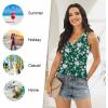 imageLONGYUAN Womens Summer Tank Tops V Neck Sleeveless Shirts S3XLFloret Green