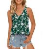 imageLONGYUAN Womens Summer Tank Tops V Neck Sleeveless Shirts S3XLFloret Green