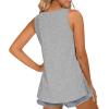 imageLONGYUAN Womens Summer Tank Tops V Neck Sleeveless Shirts S3XLGray