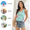 imageLONGYUAN Womens Summer Tank Tops V Neck Sleeveless Shirts S3XLMint Green