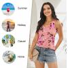 imageLONGYUAN Womens Summer Tank Tops V Neck Sleeveless Shirts S3XLMolasses Red