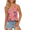 imageLONGYUAN Womens Summer Tank Tops V Neck Sleeveless Shirts S3XLMolasses Red