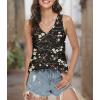 imageLONGYUAN Womens Summer Tank Tops V Neck Sleeveless Shirts S3XLMoonlight Plum Blossom