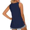 imageLONGYUAN Womens Summer Tank Tops V Neck Sleeveless Shirts S3XLNavy Blue