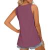 imageLONGYUAN Womens Summer Tank Tops V Neck Sleeveless Shirts S3XLPurple Red