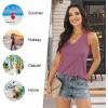 imageLONGYUAN Womens Summer Tank Tops V Neck Sleeveless Shirts S3XLPurple Red