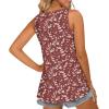imageLONGYUAN Womens Summer Tank Tops V Neck Sleeveless Shirts S3XLRed Plum Blossom