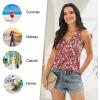 imageLONGYUAN Womens Summer Tank Tops V Neck Sleeveless Shirts S3XLRed Plum Blossom