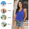 imageLONGYUAN Womens Summer Tank Tops V Neck Sleeveless Shirts S3XLRoyal Blue