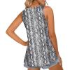 imageLONGYUAN Womens Summer Tank Tops V Neck Sleeveless Shirts S3XLSnake Print White