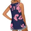 imageLONGYUAN Womens Tank Tops 2025 Casual Tunics Loose Sleeveless Summer Tops Basic Ladies Tee Shirts M3XL1rose Silhouette
