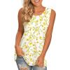 imageLONGYUAN Womens Tank Tops 2025 Casual Tunics Loose Sleeveless Summer Tops Basic Ladies Tee Shirts M3XLApricot Floret