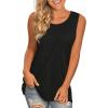 imageLONGYUAN Womens Tank Tops 2025 Casual Tunics Loose Sleeveless Summer Tops Basic Ladies Tee Shirts M3XLBlack
