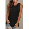 imageLONGYUAN Womens Tank Tops 2025 Casual Tunics Loose Sleeveless Summer Tops Basic Ladies Tee Shirts M3XLBlack