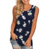 imageLONGYUAN Womens Tank Tops 2025 Casual Tunics Loose Sleeveless Summer Tops Basic Ladies Tee Shirts M3XLBlue Lily