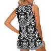 imageLONGYUAN Womens Tank Tops 2025 Casual Tunics Loose Sleeveless Summer Tops Basic Ladies Tee Shirts M3XLFloral Bw Grain
