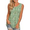 imageLONGYUAN Womens Tank Tops 2025 Casual Tunics Loose Sleeveless Summer Tops Basic Ladies Tee Shirts M3XLGreen Flowers