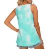 imageLONGYUAN Womens Tank Tops 2025 Casual Tunics Loose Sleeveless Summer Tops Basic Ladies Tee Shirts M3XLLight Blue Tiedye