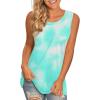 imageLONGYUAN Womens Tank Tops 2025 Casual Tunics Loose Sleeveless Summer Tops Basic Ladies Tee Shirts M3XLLight Blue Tiedye