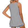 imageLONGYUAN Womens Tank Tops 2025 Casual Tunics Loose Sleeveless Summer Tops Basic Ladies Tee Shirts M3XLLight Gray