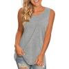 imageLONGYUAN Womens Tank Tops 2025 Casual Tunics Loose Sleeveless Summer Tops Basic Ladies Tee Shirts M3XLLight Gray