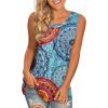 imageLONGYUAN Womens Tank Tops 2025 Casual Tunics Loose Sleeveless Summer Tops Basic Ladies Tee Shirts M3XLMix Blue