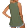 imageLONGYUAN Womens Tank Tops 2025 Casual Tunics Loose Sleeveless Summer Tops Basic Ladies Tee Shirts M3XLOlive Green