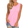 imageLONGYUAN Womens Tank Tops 2025 Casual Tunics Loose Sleeveless Summer Tops Basic Ladies Tee Shirts M3XLPink