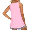 imageLONGYUAN Womens Tank Tops 2025 Casual Tunics Loose Sleeveless Summer Tops Basic Ladies Tee Shirts M3XLPink