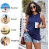 imageLONGYUAN Womens Tank Tops 2025 Casual Tunics Loose Sleeveless Summer Tops Basic Ladies Tee Shirts M3XLPurple Red