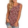 imageLONGYUAN Womens Tank Tops 2025 Casual Tunics Loose Sleeveless Summer Tops Basic Ladies Tee Shirts M3XLRedwhite Fl
