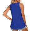 imageLONGYUAN Womens Tank Tops 2025 Casual Tunics Loose Sleeveless Summer Tops Basic Ladies Tee Shirts M3XLRoyal Blue