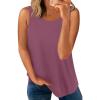 imageLONGYUAN Womens Tank Tops 2025 Casual Tunics Loose Sleeveless Summer Tops Basic Ladies Tee Shirts M3XLPurple Red